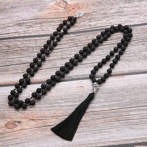 108 8mm Lava Stone Mala Necklace
